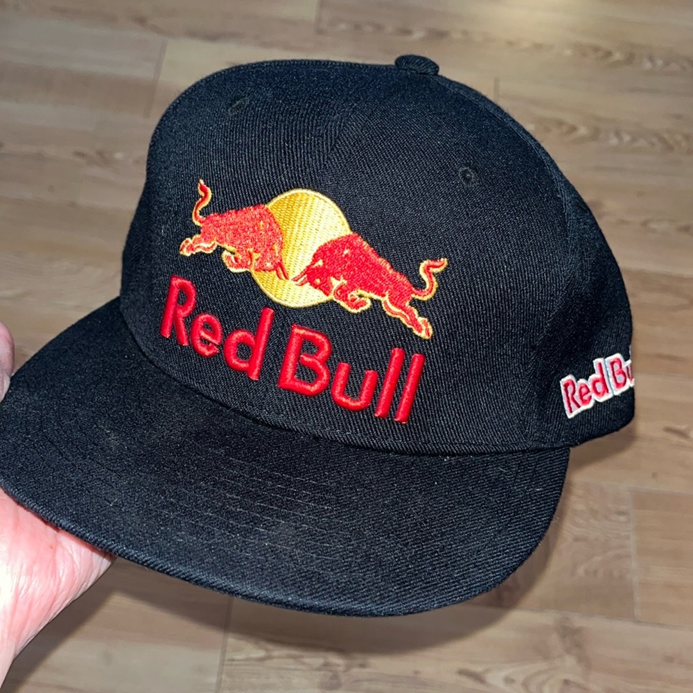 Red Bull Black Hat Cap Embroidered Logo adjustable